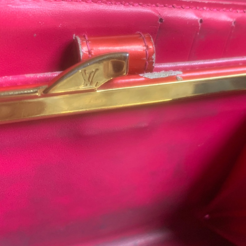 Louis Vuitton Red Wallet pink interior - Picture 5 of 7